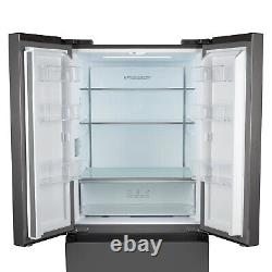 ElectriQ 391 Litre French Style American Fridge Freezer Stainless St eiQFD70FF