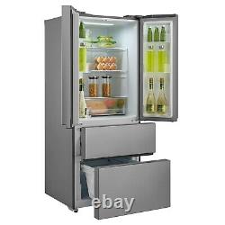 ElectriQ 70cm French Door Fridge Freezer in Stainless Steel