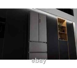 Ex-Display-HAIER HFR5719ENMP Fridge Freezer- Platinum Inox- COLLECTION