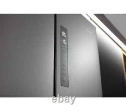 Ex-Display-HAIER HFR5719ENMP Fridge Freezer- Platinum Inox- COLLECTION