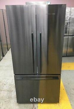 Fisher & Paykel RF522ADB4 80cm American 3 Door French Fridge Freezer Black Steel