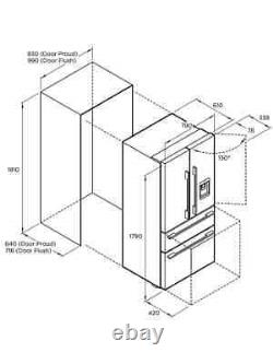 Fisher & Paykel RF523GDX1 Freestanding French Door Refrigerator Freezer, 79cm