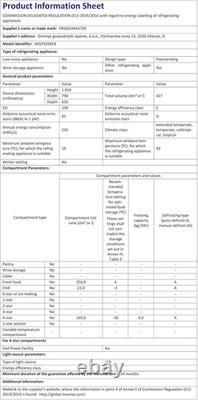 Freestanding American Fridge Freezer 427L Black 4 Door No Frost Inverter E Rated