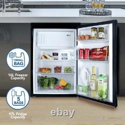 Freestanding Under Counter Fridge, 113 Litre, 55 cm Wide, Black, Igenix IG155B