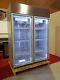 Freezer F1400 Double Door Upright Display Led Lights/full Stainless