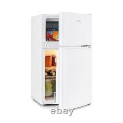 Fridge Freezer Freestanding 2 Door Food Ice Drinks Cooler Bar Storage 87L White