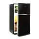 Fridge Freezer Freestanding Food Drinks Ice Cooler Storage Bar 2 Door 87l Black