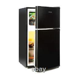 Fridge Freezer Freestanding Food Drinks Ice Cooler Storage Bar 2 Door 87L Black