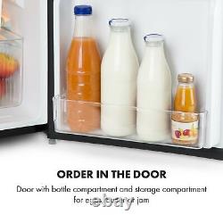 Fridge Freezer Freestanding Food Drinks Ice Cooler Storage Bar 2 Door 87L Black