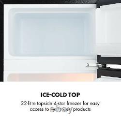 Fridge Freezer Freestanding Food Drinks Ice Cooler Storage Bar 2 Door 87L Black