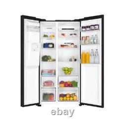 Fridge Freezer Haier HSOBPIF9183 Freestanding Frost Free American Style Black