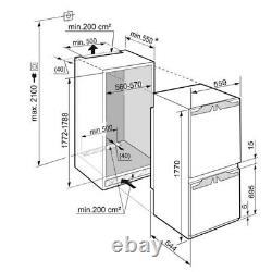 Fridge Freezer ICBN3324 White Integrated 60/40 Frost Free