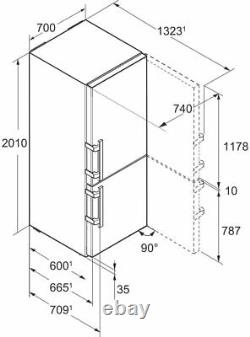 Fridge Freezer Liebherr CNef5735 Freestanding Smart Steel Comfort NoFrost