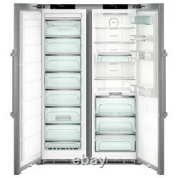 Fridge Freezer Liebherr SBSes8773 Side By Side Silver BioFresh No Frost