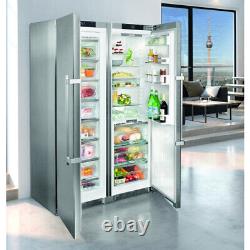 Fridge Freezer Liebherr SBSes8773 Side By Side Silver BioFresh No Frost