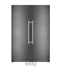 Fridge Freezer Liebherr XRFbs5295 Freestanding Black Steel Side By Side