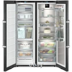 Fridge Freezer Liebherr XRFbs5295 Freestanding Black Steel Side By Side