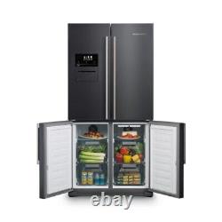 Fridge Freezer Rangemaster RSXS21DI/C Freestanding Dark Inox American Style 608L