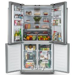 Fridge Freezer Rangemaster RSXS21DI/C Freestanding Dark Inox American Style 608L