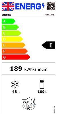 Fridge Freezer Silver 70/30 157L Adjustable Thermostat Low Frost Willow WFF157S