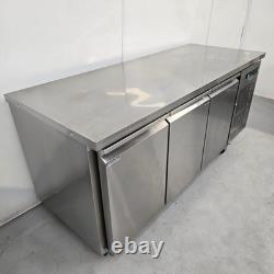 Fridge/Freezer Triple 3 Door Counter 314L Stainless Kitchen Catering Commerci