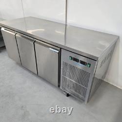 Fridge/Freezer Triple 3 Door Counter 314L Stainless Kitchen Catering Commerci