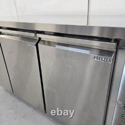 Fridge/Freezer Triple 3 Door Counter 314L Stainless Kitchen Catering Commerci