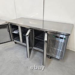 Fridge/Freezer Triple 3 Door Counter 314L Stainless Kitchen Catering Commerci