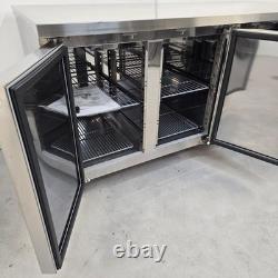 Fridge/Freezer Triple 3 Door Counter 314L Stainless Kitchen Catering Commerci