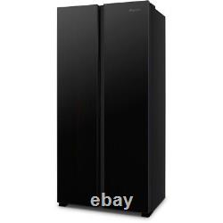 Fridgemaster MS83430EB American Fridge Freezer Black Freestanding