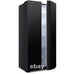 Fridgemaster MS83430EB American Fridge Freezer Black Freestanding