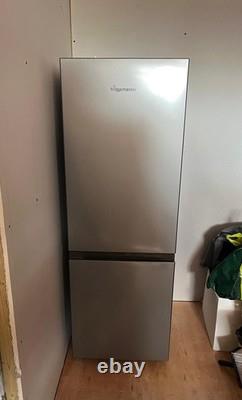 Fridgemaster Silver Freestanding Bottom Freezer Fridge Freezer 1430mm 2 Door