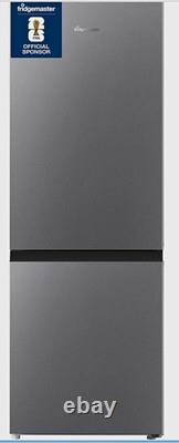 Fridgemaster Silver Freestanding Bottom Freezer Fridge Freezer 1430mm 2 Door