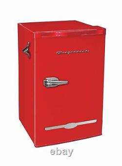 Frigidaire FR376 Retro Bar Fridge Side Bottle Opener 3.2 Cu Ft Single Door Red