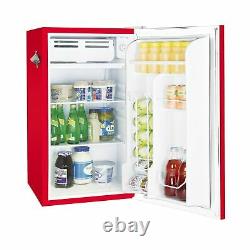 Frigidaire FR376 Retro Bar Fridge Side Bottle Opener 3.2 Cu Ft Single Door Red