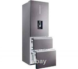 HAIER HTW5618EWMP Smart Fridge Freezer Platinum Inox