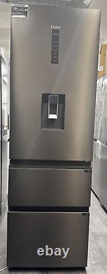 HAIER HTW5618EWMP Smart Fridge Freezer Platinum Inox