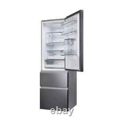 HAIER HTW5618EWMP Smart Fridge Freezer Platinum Inox Ex-Display