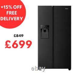 HISENSE PureFlat RS694N4TFE American-Style Smart Fridge Freezer Black HISENSE PureFlat RS694N4TFE American-Style Smart Fridge Freezer Black