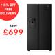 Hisense Pureflat Rs694n4tfe American-style Smart Fridge Freezer Black