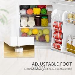 HOMCOM 88L Small Fridge Freezer with 5-Setting Thermostat, Inner Light