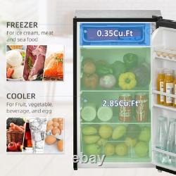 HOMCOM 91L Freestanding Under Counter Fridge Black