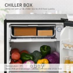 HOMCOM 91L Freestanding Under Counter Fridge Black