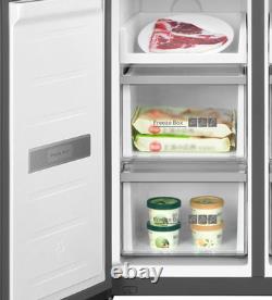 HYE 446L American Fridge Freezer Frost Free Water Dispenser TrueFit Black Inox