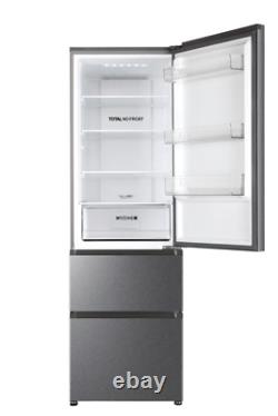 Haier 3 Door Fridge Freezer Series 3 No Frost 348 Litres Platinum HCTR3619FNMG