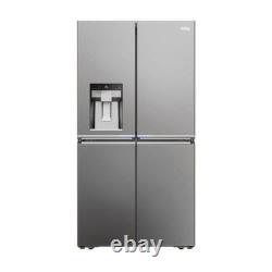 Haier 4 Door Fridge Freezer With Ice & Water PLATINUM INOX