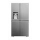Haier 4 Door Fridge Freezer With Ice & Water Platinum Inox