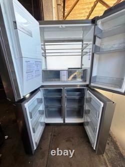 Haier 4 Door Fridge Freezer With Ice & Water PLATINUM INOX