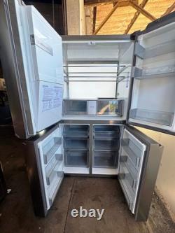 Haier 4 Door Fridge Freezer With Ice & Water PLATINUM INOX