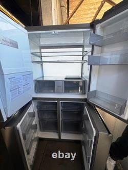 Haier 4 Door Fridge Freezer With Ice & Water PLATINUM INOX